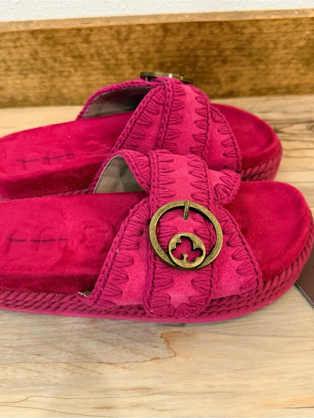 MOU Sandals Size 37 Fuschia Color
